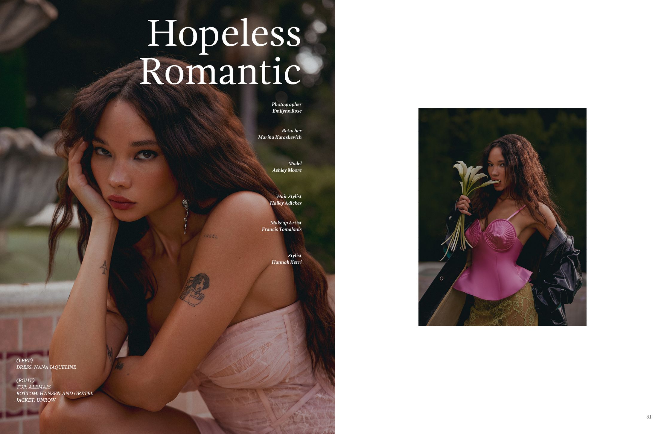 the cover of hopeless romantic magazine