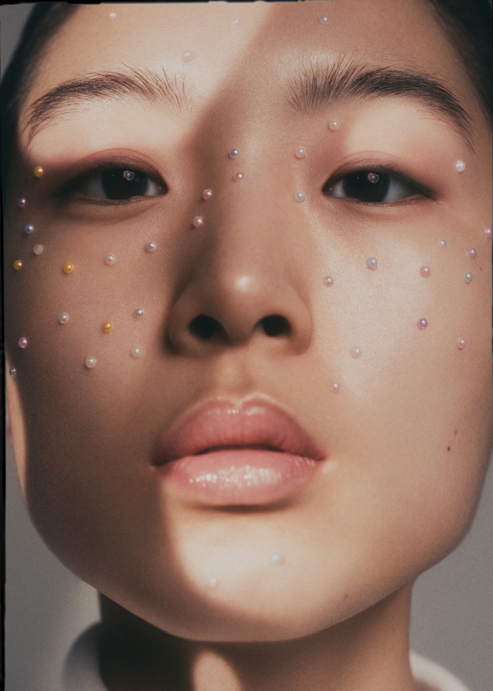 a woman with stars on her face