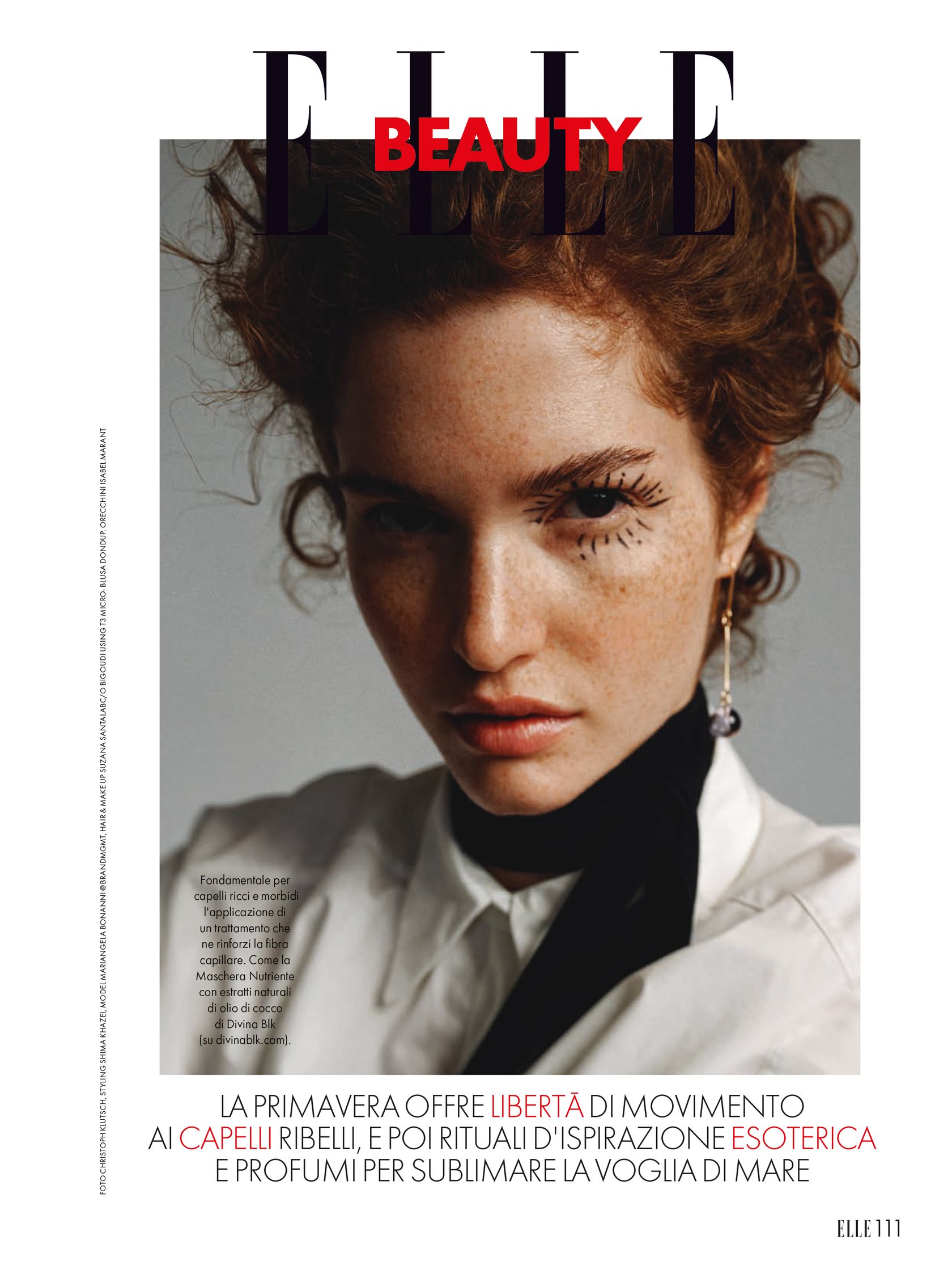 an image of a woman on the cover of elle beauty