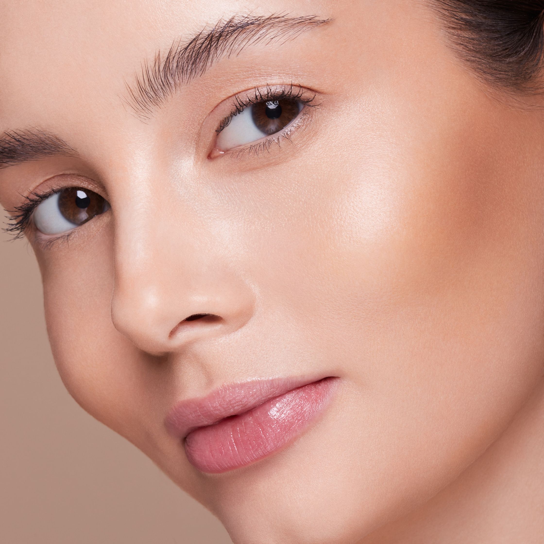 a close up of a woman's face