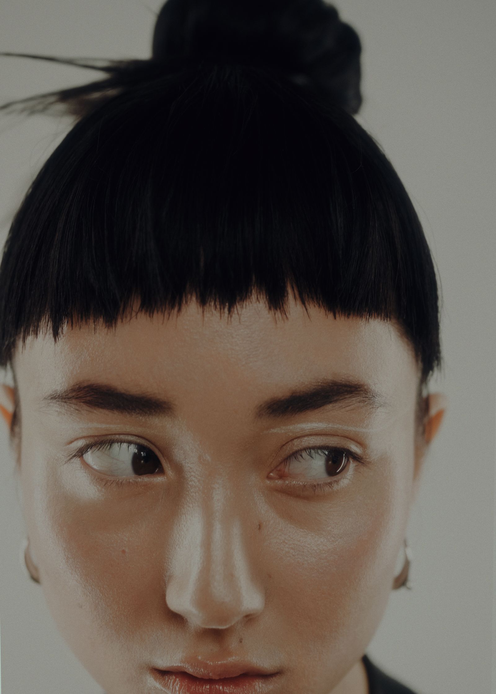 a woman with black hair