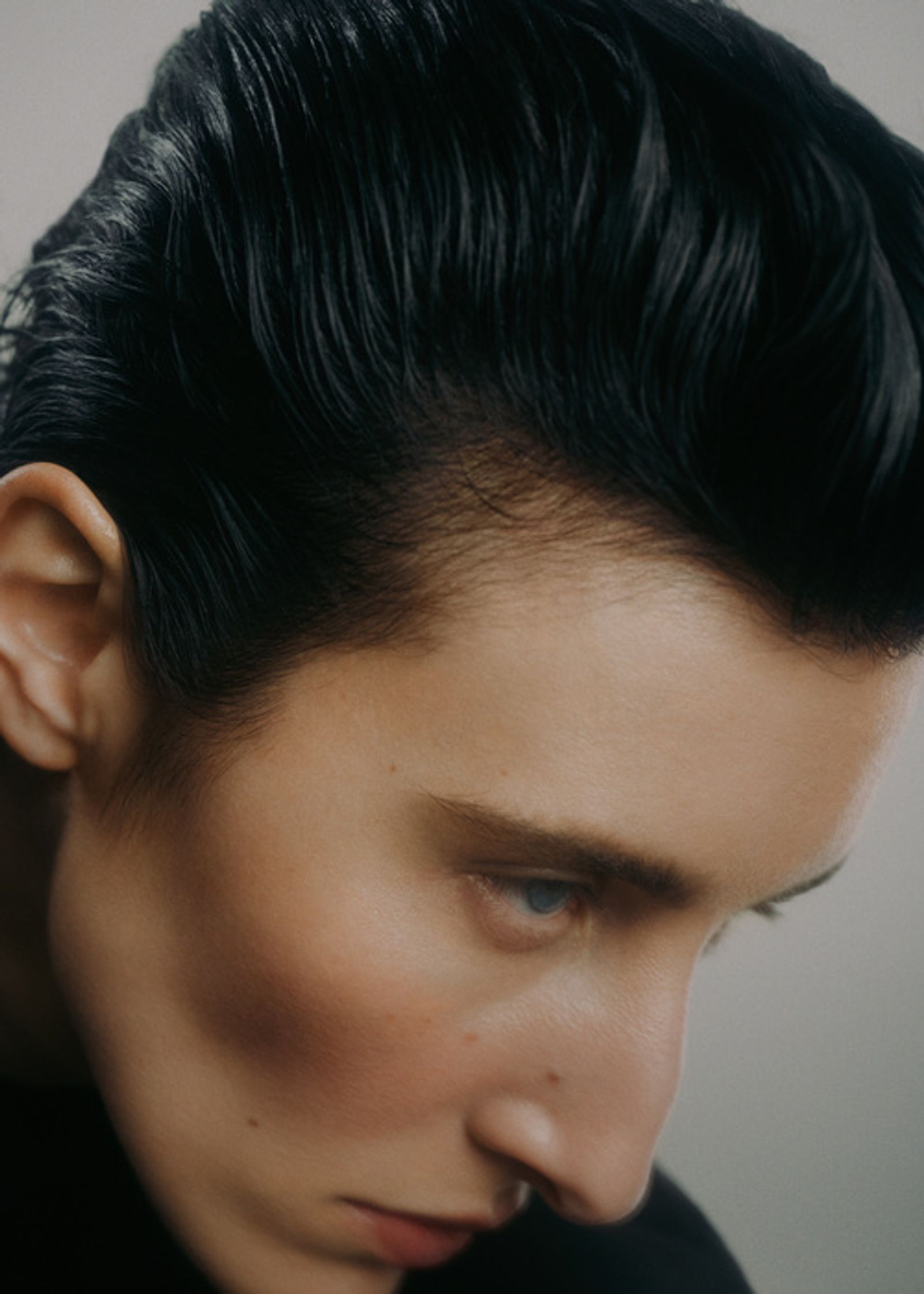 a woman with black hair