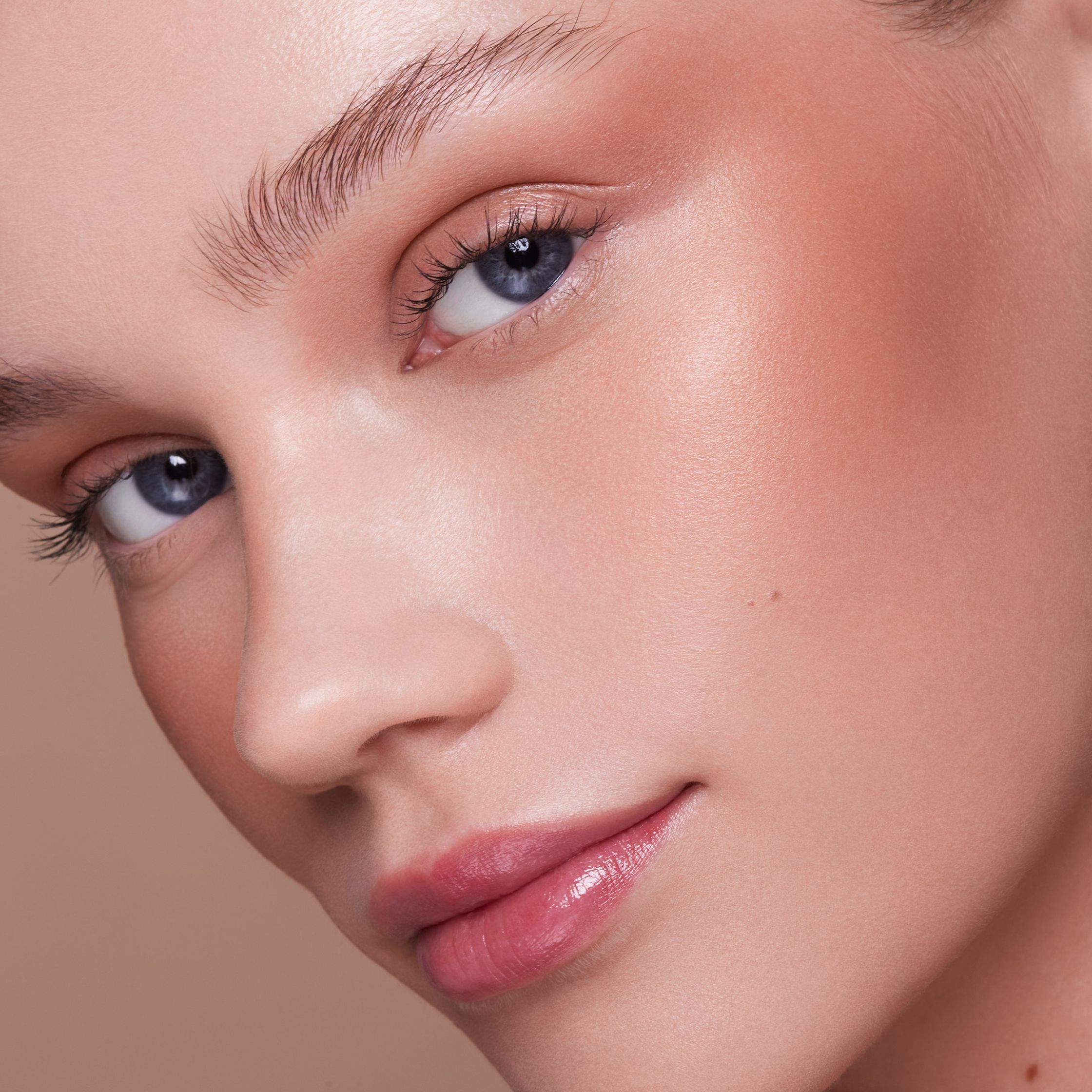 a close up of a woman's face