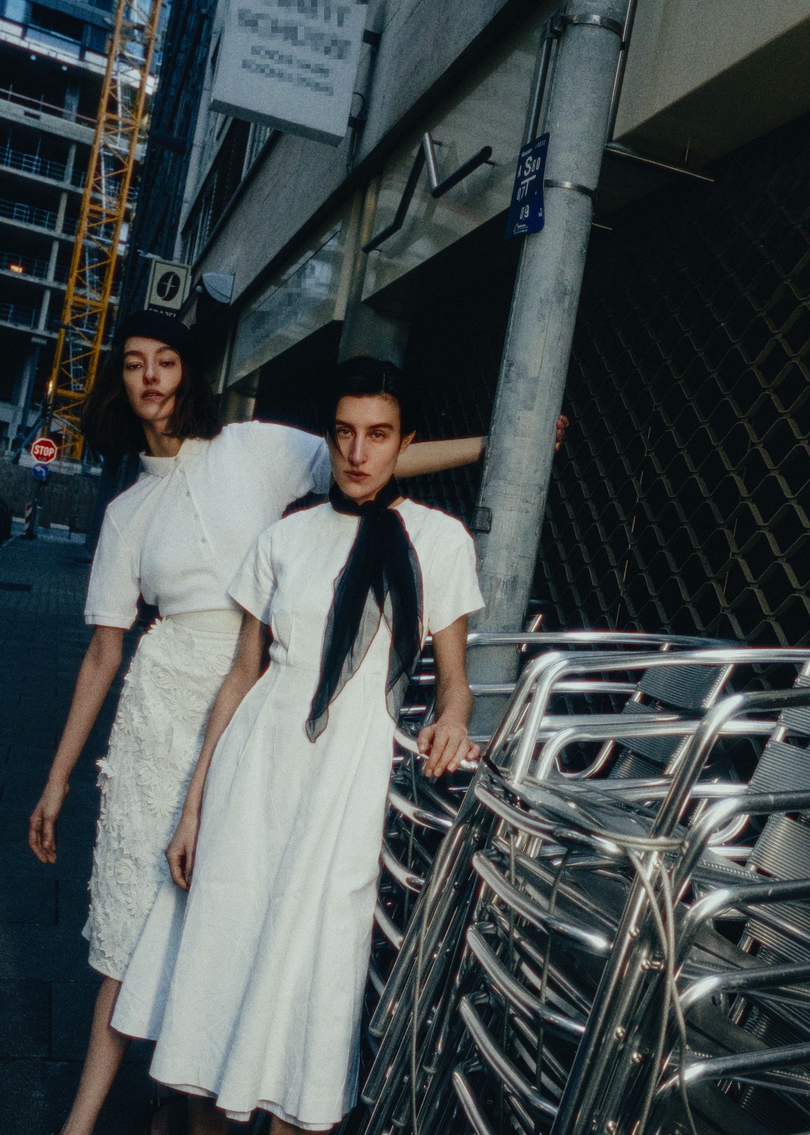 two women posing for a photo shoot