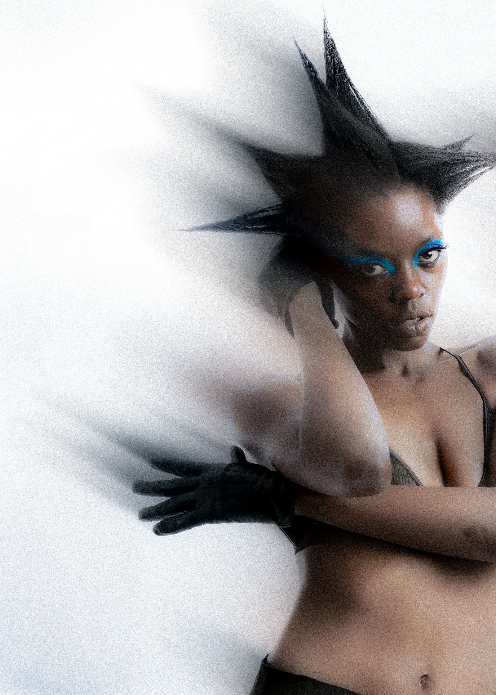 a woman in a black bikini