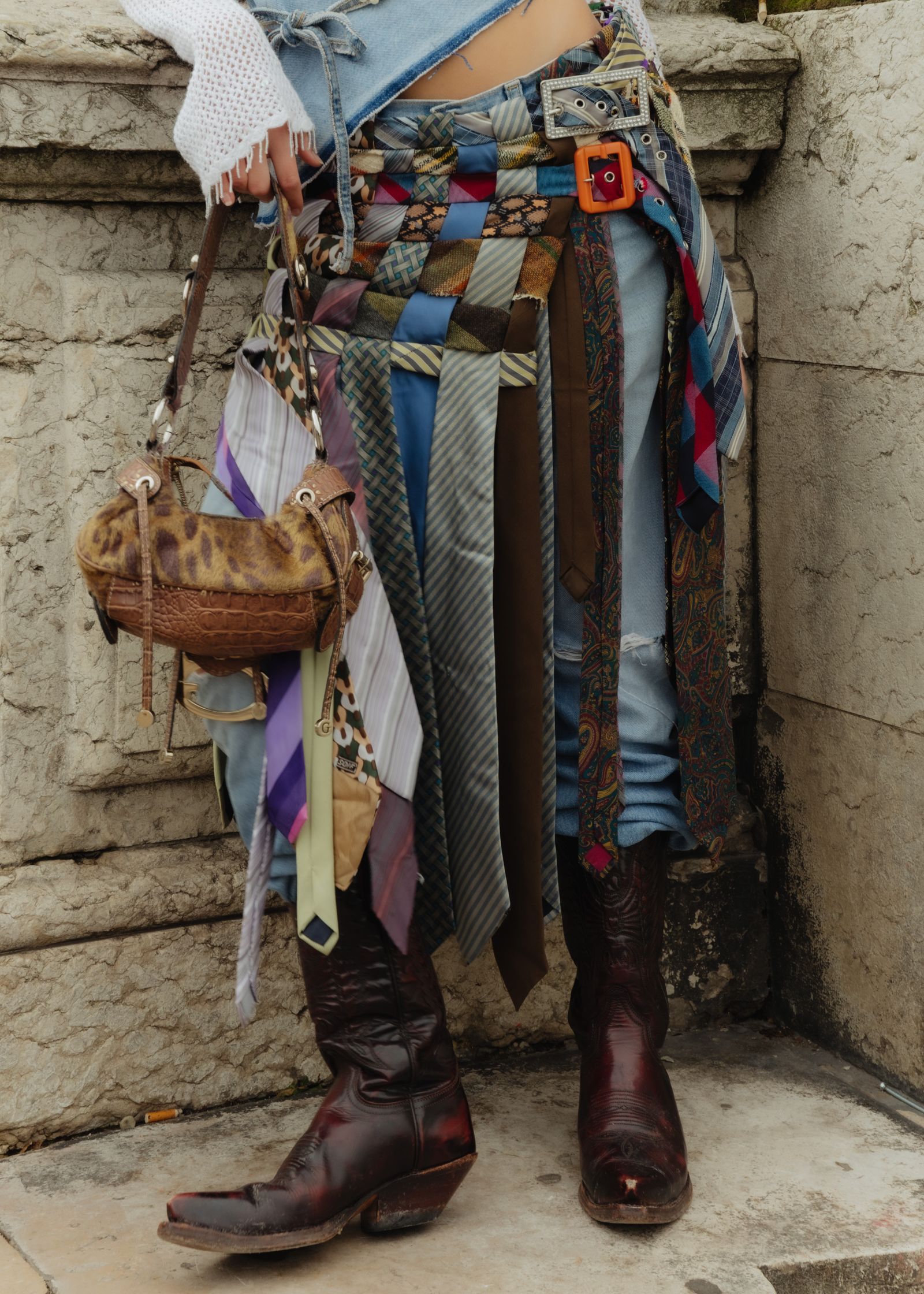 a woman wearing a skirt