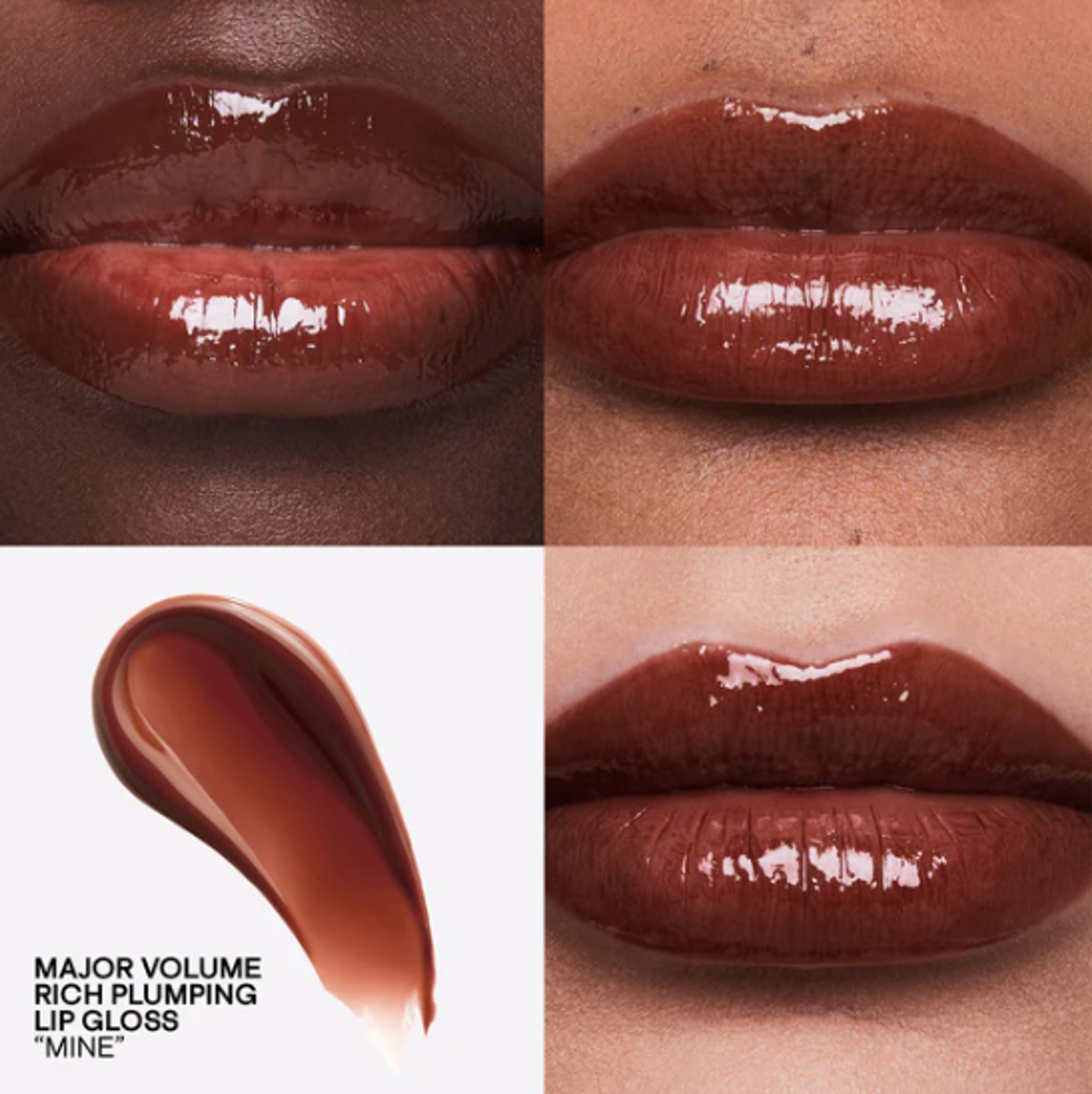 swatches of a lipstick in different shades of brown
