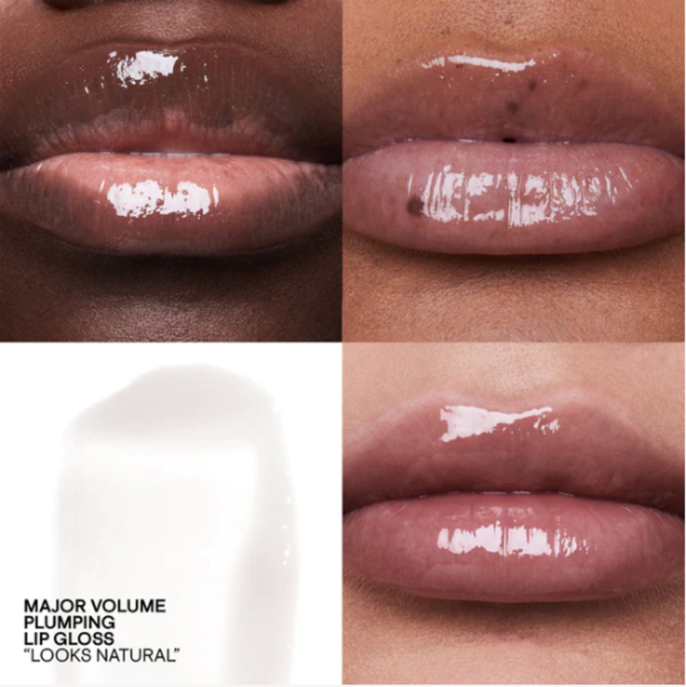 a series of pictures of lips with different shades of gloss