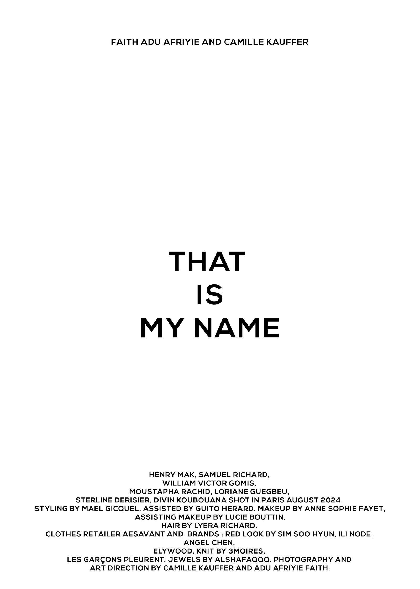 that is my name poster
