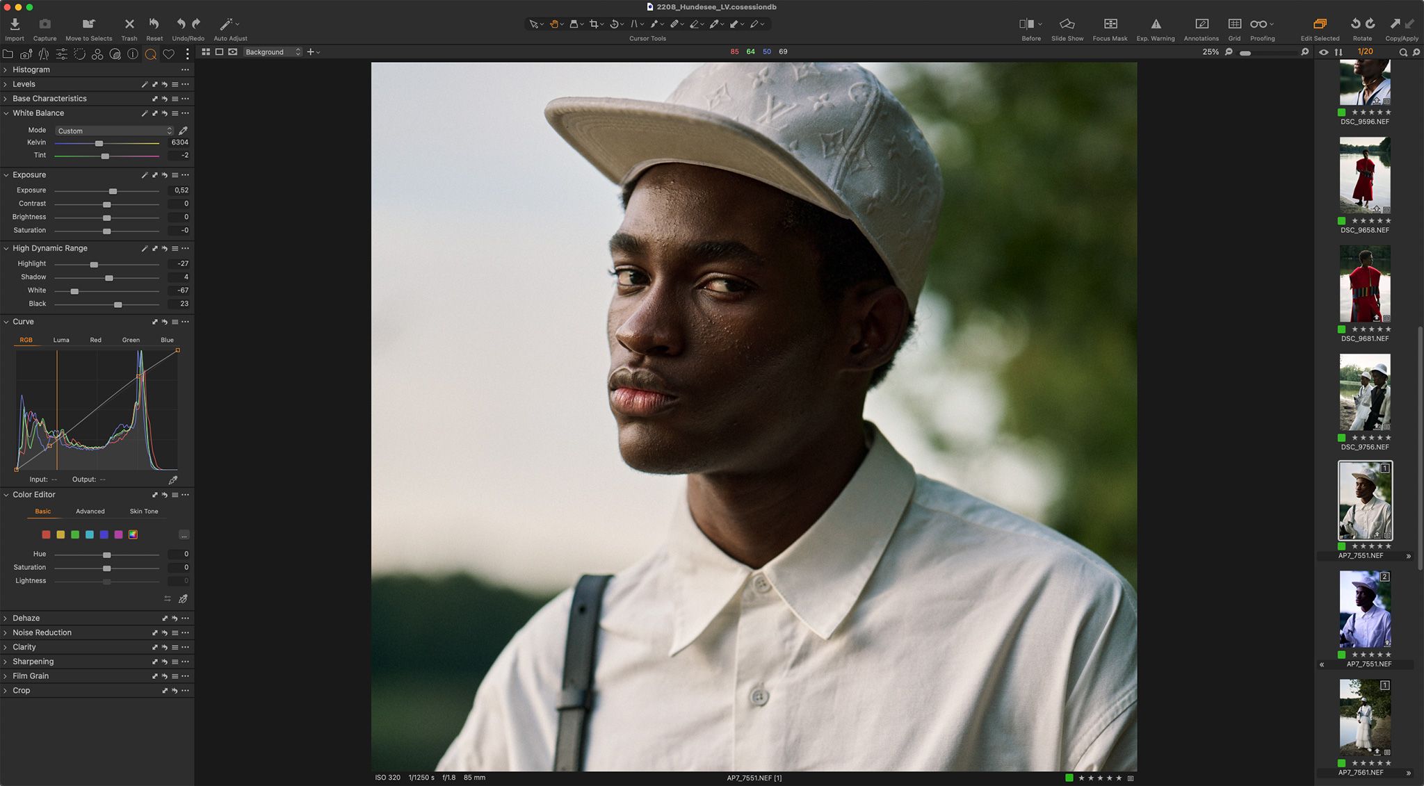 Master color grade applied across the series
